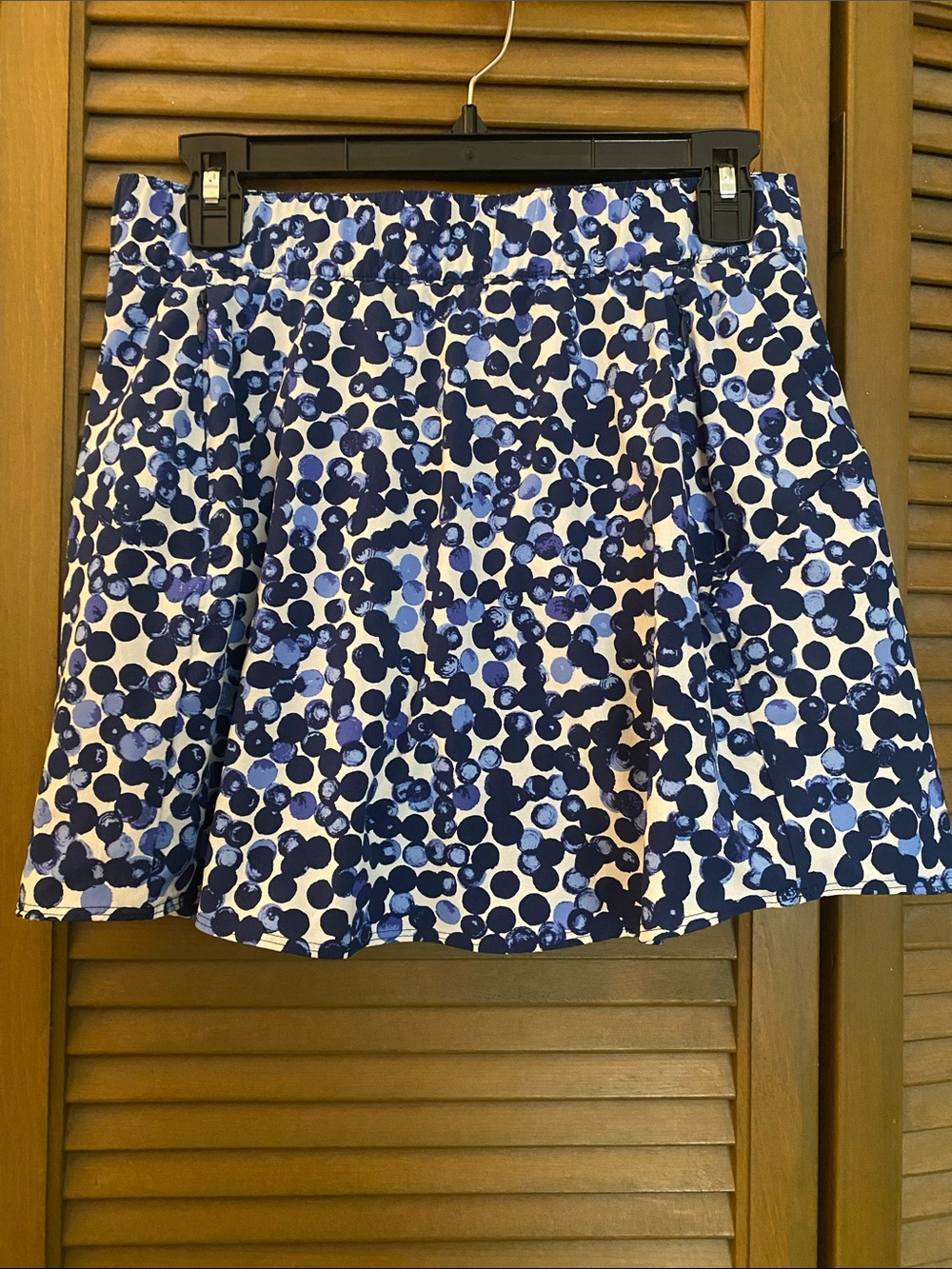 Talbots Navy and White Circle Print Skort